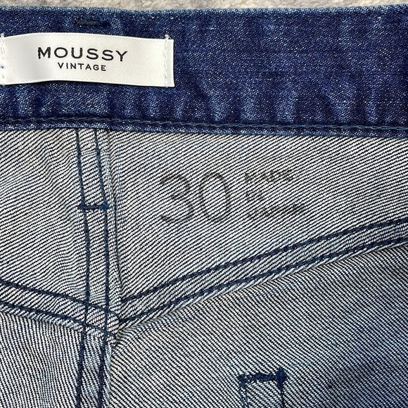 New Moussy Vintage Emma Cropped Flare Jeans High Rise Rigid Denim Sz 30 - Picture 13 of 15
